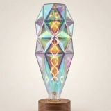 120 Iridescent Faceted Vase LED Bulb (4) 120 Iridescent Faceted Vase LED Bulb (4)