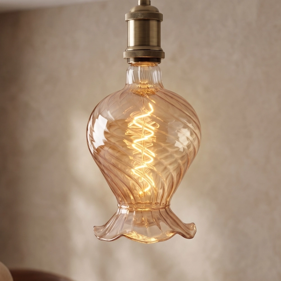 125 Amber Vase Shaped Glass LED Bulb (3) 125 Amber Vase Shaped Glass LED Bulb (3)
