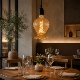 125 Amber Vase Shaped Glass LED Bulb (4) 125 Amber Vase Shaped Glass LED Bulb (4)