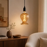 125 Amber Vase Shaped Glass LED Bulb (6)