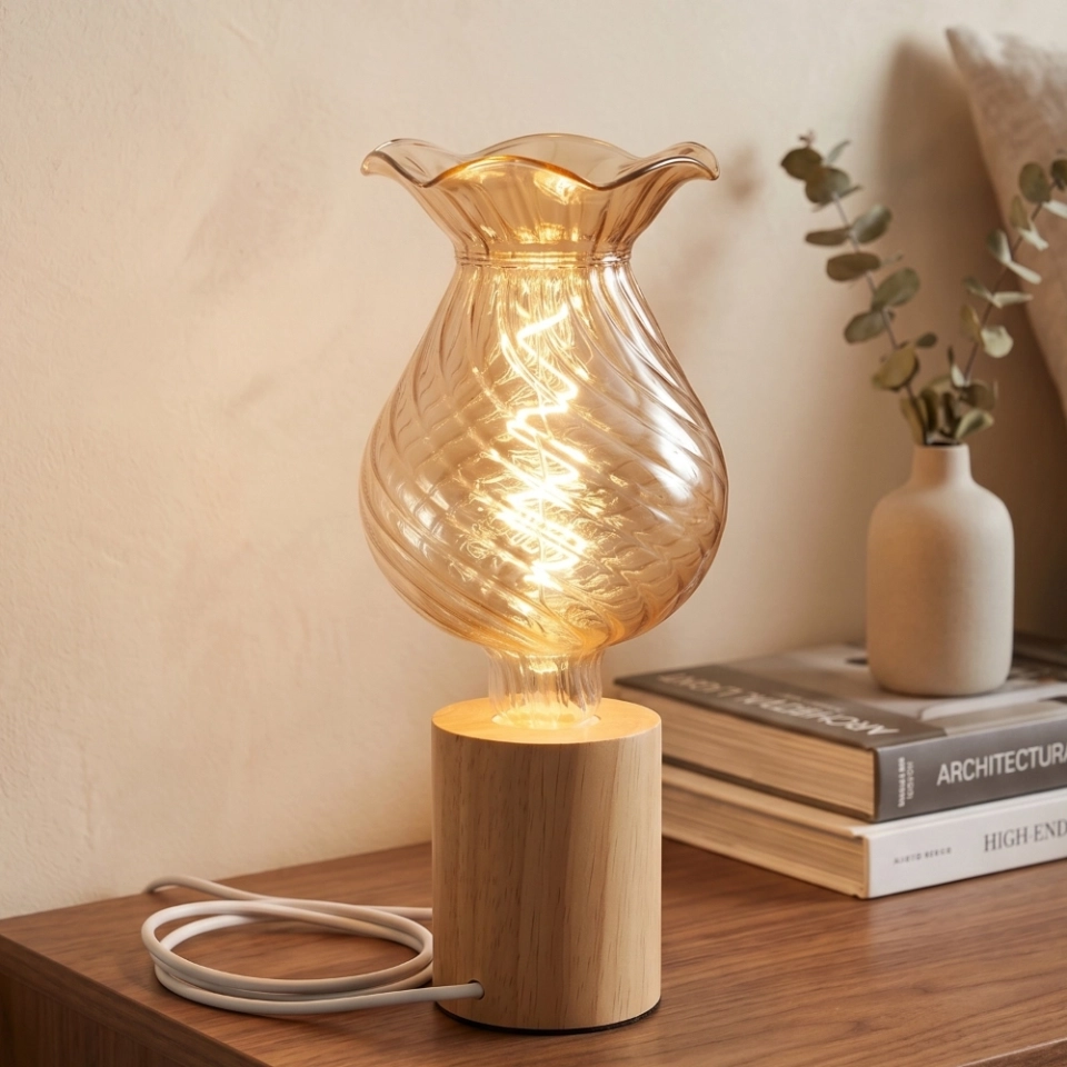 125 Amber Vase Shaped Glass LED Bulb (7)