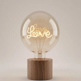 125 Custom Letter Flat Globe Glass LED Bulb