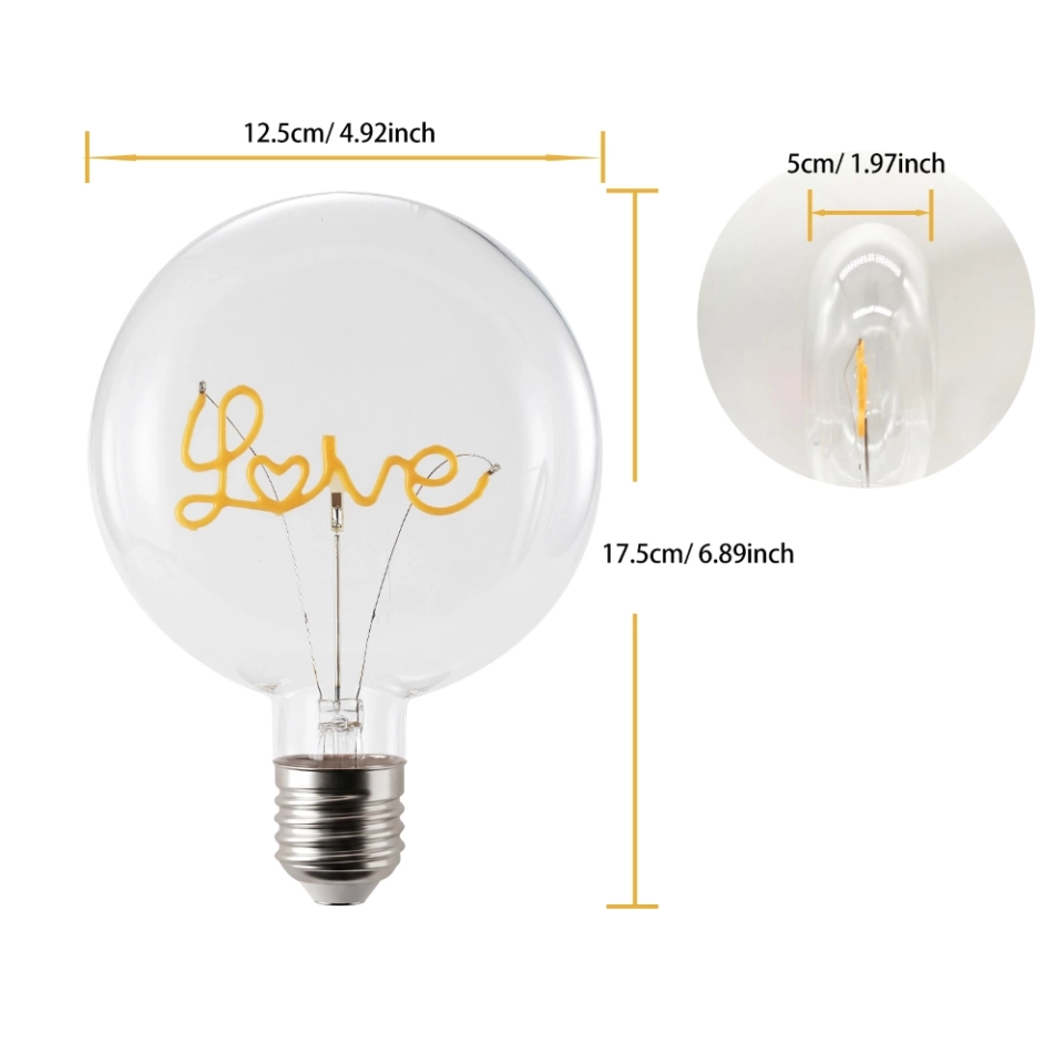 125 Custom Letter Flat Globe Glass LED Bulb (7) 125 Custom Letter Flat Globe Glass LED Bulb (7)