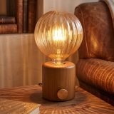 125 Ribbed Pumpkin Amber Glass LED Bulb (3) 125 Ribbed Pumpkin Amber Glass LED Bulb (3)