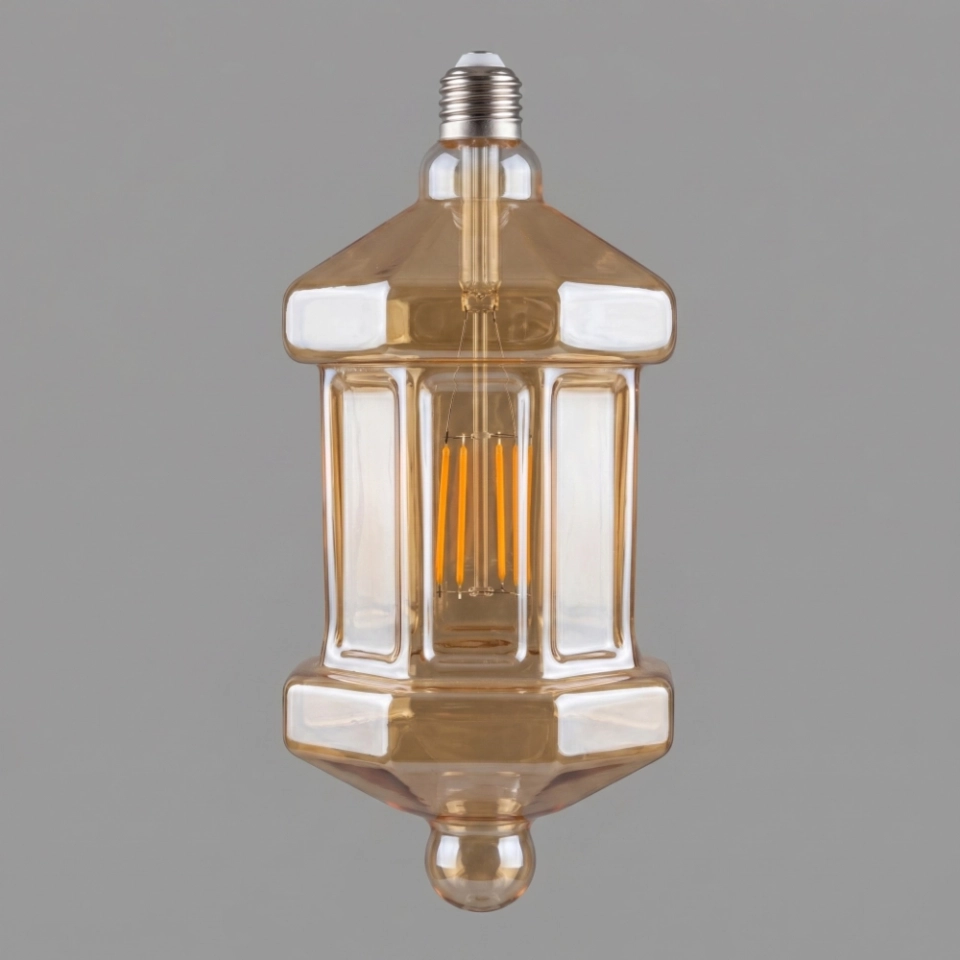 Vintage Amber Glass LED Courtyard Light / Decorative Outdoor Garden Pendant Light (2) Vintage Amber Glass LED Courtyard Light / Decorative Outdoor Garden Pendant Light (2)