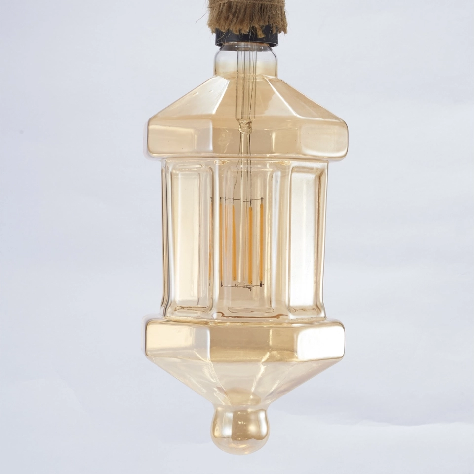 Vintage Amber Glass LED Courtyard Light / Decorative Outdoor Garden Pendant Light (3) Vintage Amber Glass LED Courtyard Light / Decorative Outdoor Garden Pendant Light (3)