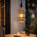 Vintage Amber Glass LED Courtyard Light / Decorative Outdoor Garden Pendant Light (5) Vintage Amber Glass LED Courtyard Light / Decorative Outdoor Garden Pendant Light (5)