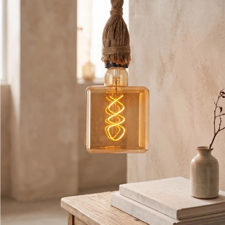 95 Square Amber Glass LED Bulb 95 Square Amber Glass LED Bulb