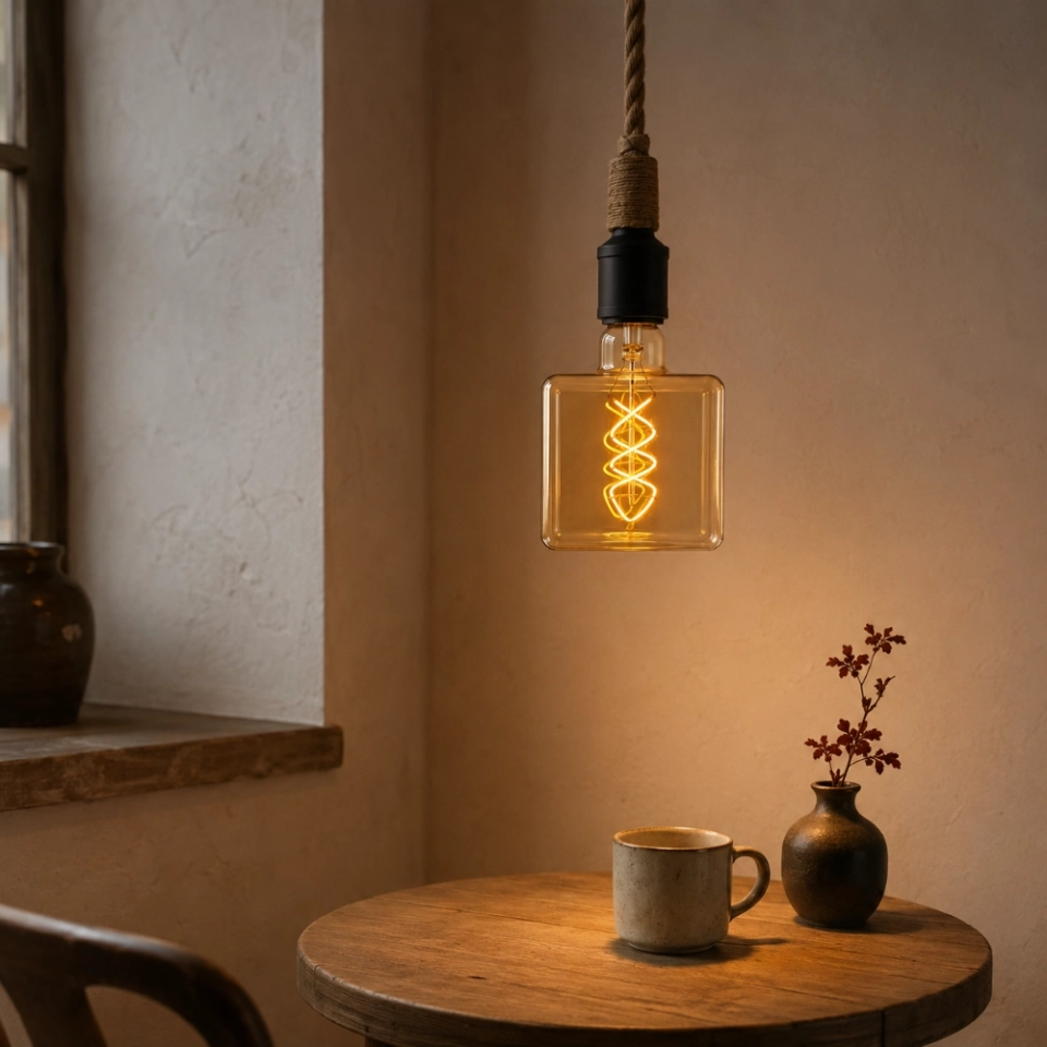 95 Square Amber Glass LED Bulb (3)