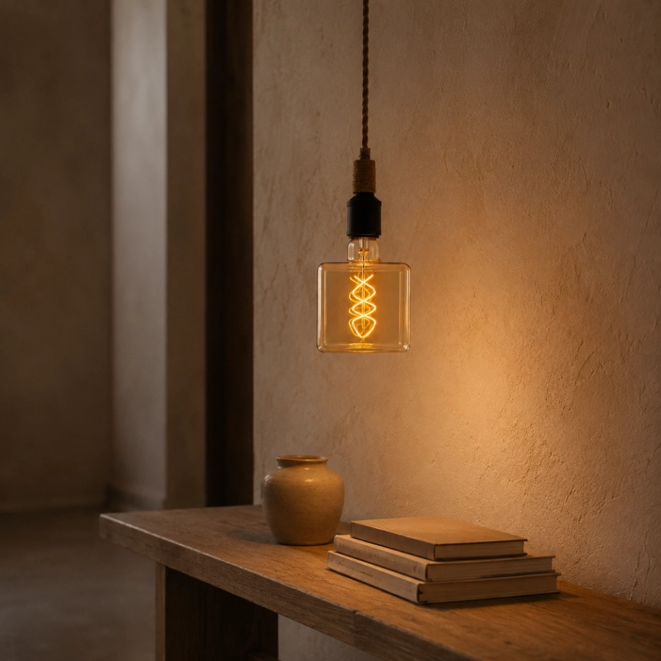 95 Square Amber Glass LED Bulb (7)