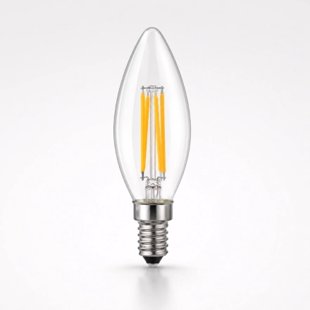 C35 Clear LED Filament Candle Bulb 4W E14