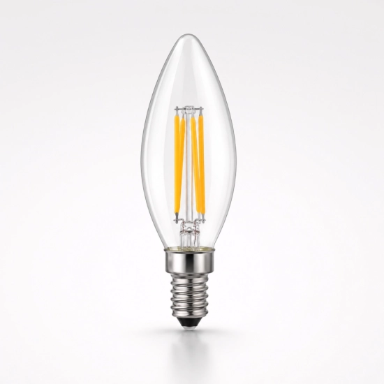 C35 Clear LED Filament Candle Bulb 4W E14