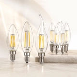C35 Clear LED Filament Candle Bulb 4W E14 (3)