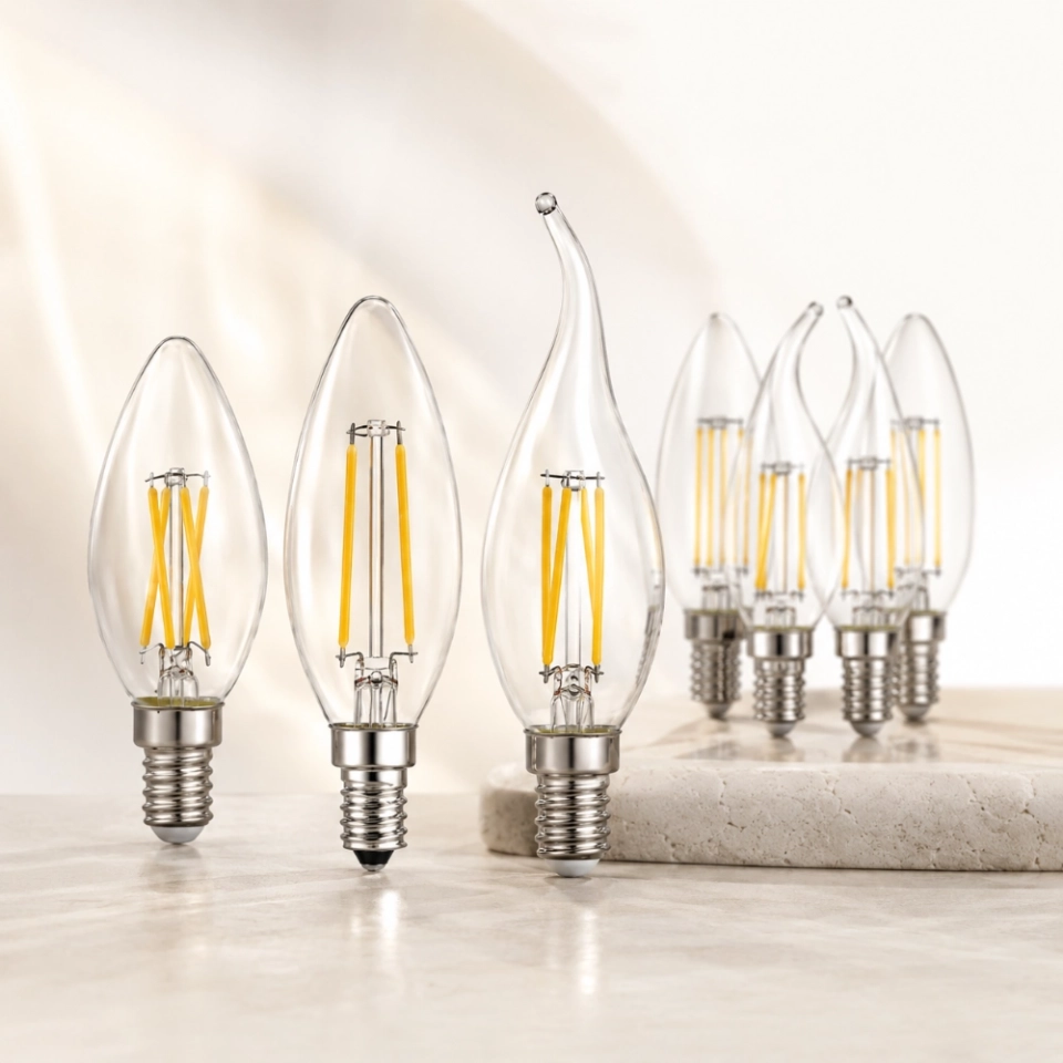 C35 Clear LED Filament Candle Bulb 4W E14 (3) C35 Clear LED Filament Candle Bulb 4W E14 (3)