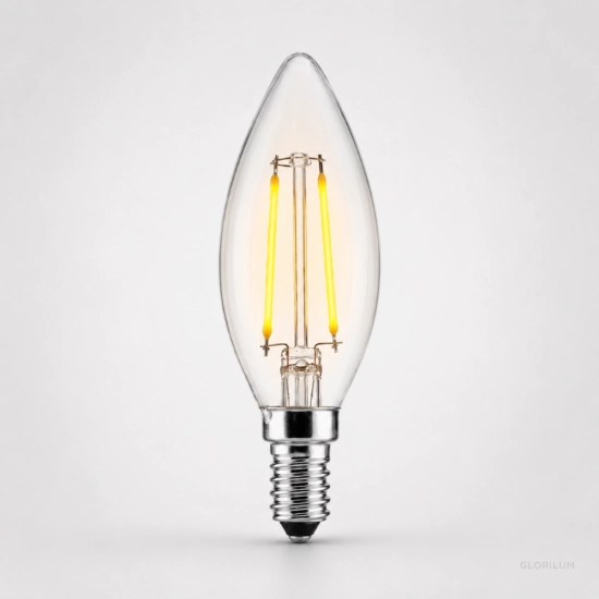 GLORILUM C35 E14 LED Filament Candle Bulb 2W