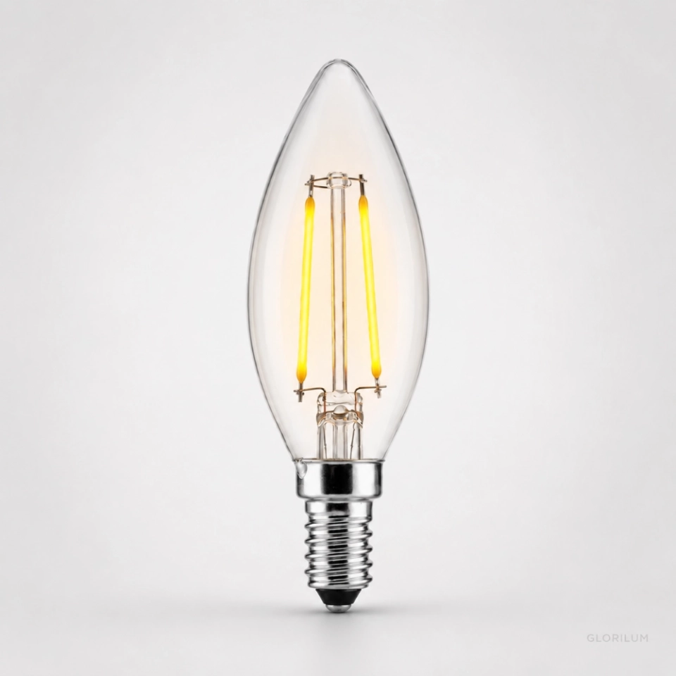 GLORILUM C35 E14 LED Filament Candle Bulb 2W