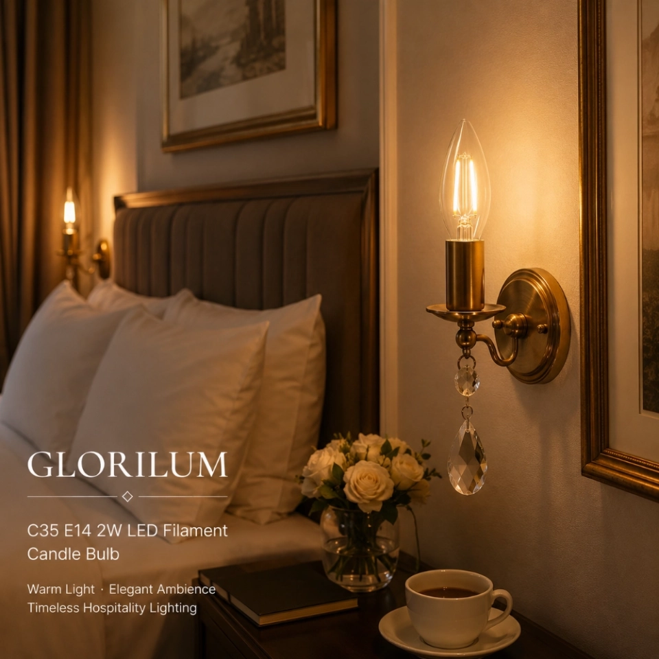 GLORILUM C35 E14 LED Filament Candle Bulb 2W (5)
