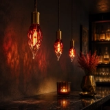C35 Bent-Tip Hand-Painted Red LED Flame Bulb with S14 Screw Base – Decorative Ambient Light (2)