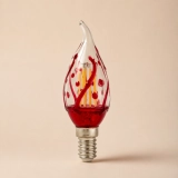 C35 Bent-Tip Hand-Painted Red LED Flame Bulb with S14 Screw Base – Decorative Ambient Light (5) C35 Bent-Tip Hand-Painted Red LED Flame Bulb with S14 Screw Base – Decorative Ambient Light (5)