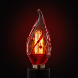 C35 Bent-Tip Hand-Painted Red LED Flame Bulb with S14 Screw Base – Decorative Ambient Light (6) C35 Bent-Tip Hand-Painted Red LED Flame Bulb with S14 Screw Base – Decorative Ambient Light (6)