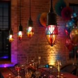C35 Hand-Painted Stained Glass LED Bulb with E27 Base – Colorful Decorative Ambient Light (2) C35 Hand-Painted Stained Glass LED Bulb with E27 Base – Colorful Decorative Ambient Light (2)
