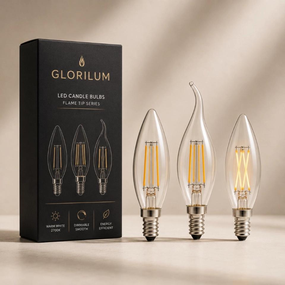 Flame Tip LED Filament Candle Bulb Series (7)