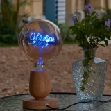 G125 Blue Letter LED Globe Bulb with Champagne Glass for Custom Name Atmosphere Lighting (2) G125 Blue Letter LED Globe Bulb with Champagne Glass for Custom Name Atmosphere Lighting (2)