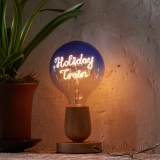 G125 Blue Top Clear Bottom Custom Letter LED Globe Bulb with Warm White Double-Line Filament (5)