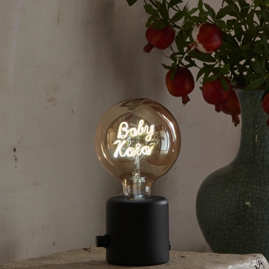 G125 Champagne Glass Custom Letter LED Globe Bulb Personalized Name Atmosphere Light G125 Champagne Glass Custom Letter LED Globe Bulb Personalized Name Atmosphere Light