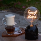 G125 Clear Glass Custom Letter LED Globe Bulb with Double-Line Personalized Filament (6) G125 Clear Glass Custom Letter LED Globe Bulb with Double-Line Personalized Filament (6)