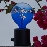 G125 Clear Top Blue Bottom Custom Letter LED Globe Bulb with Warm White Filament (3) G125 Clear Top Blue Bottom Custom Letter LED Globe Bulb with Warm White Filament (3)