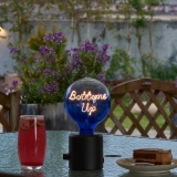G125 Clear Top Blue Bottom Custom Letter LED Globe Bulb with Warm White Filament (4) G125 Clear Top Blue Bottom Custom Letter LED Globe Bulb with Warm White Filament (4)
