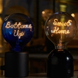G125 Clear Top Blue Bottom Custom Letter LED Globe Bulb with Warm White Filament (8) G125 Clear Top Blue Bottom Custom Letter LED Globe Bulb with Warm White Filament (8)