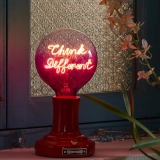 G125 Clear Top Rose Red Base Custom Letter LED Globe Bulb with Warm White Double-Line Filament (3)