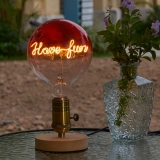 G125 Red Top Custom Letter LED Globe Bulb with Warm White Single-Line Filament (4)