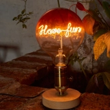 G125 Red Top Custom Letter LED Globe Bulb with Warm White Single-Line Filament (5) G125 Red Top Custom Letter LED Globe Bulb with Warm White Single-Line Filament (5)