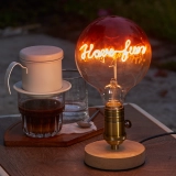 G125 Red Top Custom Letter LED Globe Bulb with Warm White Single-Line Filament (6) G125 Red Top Custom Letter LED Globe Bulb with Warm White Single-Line Filament (6)