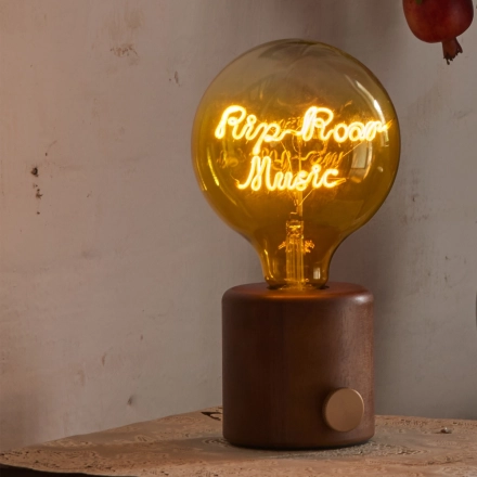 G125 Reverse Two-Tone Custom Letter LED Globe Bulb with Clear Top and Lemon Yellow Base G125 Reverse Two-Tone Custom Letter LED Globe Bulb with Clear Top and Lemon Yellow Base
