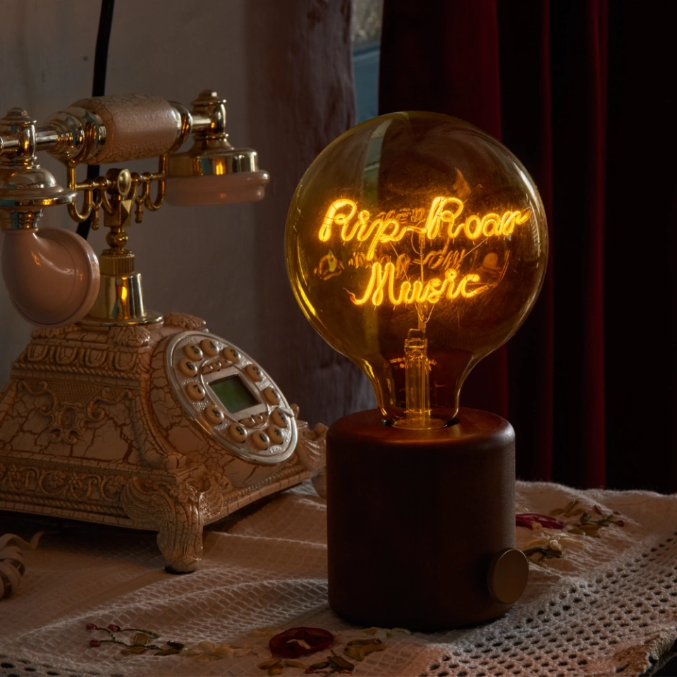 G125 Reverse Two-Tone Custom Letter LED Globe Bulb with Clear Top and Lemon Yellow Base (2) G125 Reverse Two-Tone Custom Letter LED Globe Bulb with Clear Top and Lemon Yellow Base (2)