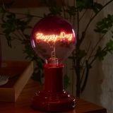 G125 Rose Red Top Clear Bottom Custom Letter LED Globe Bulb with Warm White Single-Line Filament G125 Rose Red Top Clear Bottom Custom Letter LED Globe Bulb with Warm White Single-Line Filament