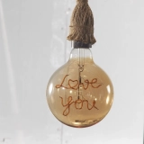 G125 Tea-Colored Custom Letter LED Globe Bulb with Hanging Single-Line Filament (7)