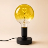 G125 Two-Tone Custom Letter LED Globe Bulb with Lemon Yellow Glass and Warm White Filament G125 Two-Tone Custom Letter LED Globe Bulb with Lemon Yellow Glass and Warm White Filament