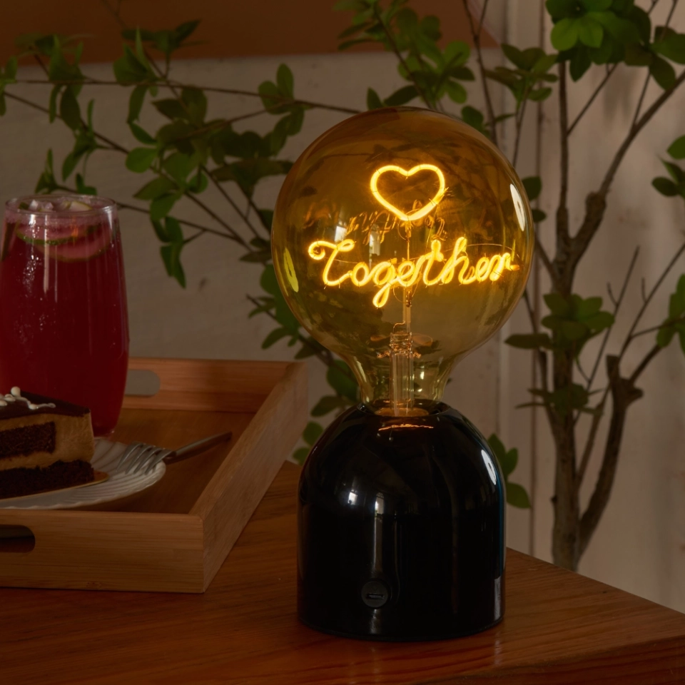 G125 Two-Tone Custom Letter LED Globe Bulb with Lemon Yellow Glass and Warm White Filament (3) G125 Two-Tone Custom Letter LED Globe Bulb with Lemon Yellow Glass and Warm White Filament (3)