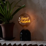 G125 Warm White Double Line Custom Letter LED Globe Bulb with Champagne Glass (2)