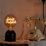 G125 Warm White Double Line Custom Letter LED Globe Bulb with Champagne Glass (4)