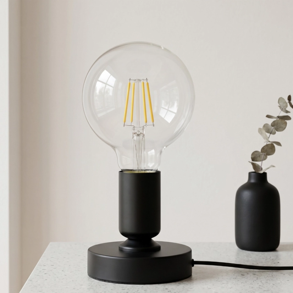 G95 Clear Glass LED Filament Bulb with Four-Line Filament (8)