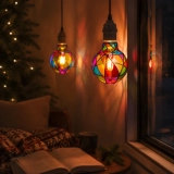G95 Hand-Painted Stained Glass LED Globe Bulb – Colorful Decorative Ambient & Party Light (2) G95 Hand-Painted Stained Glass LED Globe Bulb – Colorful Decorative Ambient & Party Light (2)