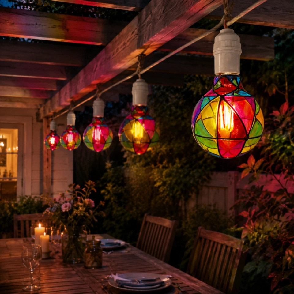 G95 Hand-Painted Stained Glass LED Globe Bulb – Colorful Decorative Ambient & Party Light (8) G95 Hand-Painted Stained Glass LED Globe Bulb – Colorful Decorative Ambient & Party Light (8)