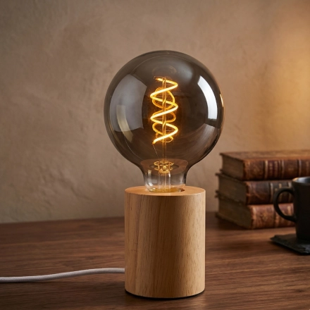 G95 Smoke Gray Glass LED Bulb with Soft Filament G95 Smoke Gray Glass LED Bulb with Soft Filament