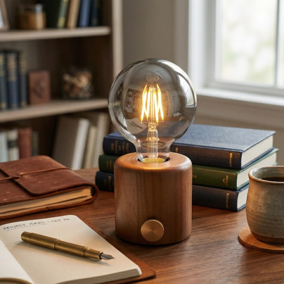 G95 Smoke Gray Glass LED Bulb with Soft Filament (8)